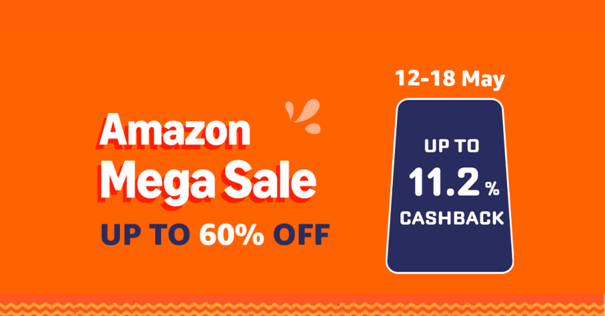 Highest cashback for Amazon is 11.2% provided by ShopCash Egypt in Amazon Mega Sale