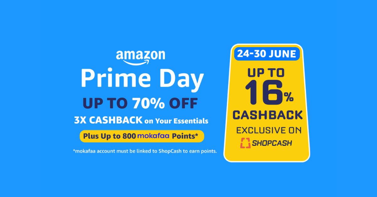 Highest cashback for Amazon in Prime Day Sale is up to 16% in KSA Highest cashback for Amazon in Prime Day Sale is up to 12.6% in UAE