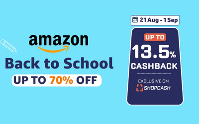 What is the Highest Amazon Cashback in the UAE in Amazon Back to School Sale? Highest cashback in the UAE and Duabi for Amazon.ae is 13.5% provided by ShopCash UAE