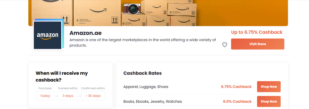 6 75 Cashback on Amazon ae September 2026 Deals Promo Codes Coupons shopcash ae 09 07 2026 03 06 PM 1024x361